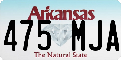 AR license plate 475MJA