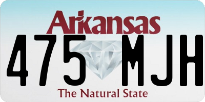 AR license plate 475MJH