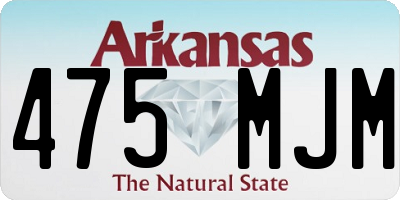 AR license plate 475MJM