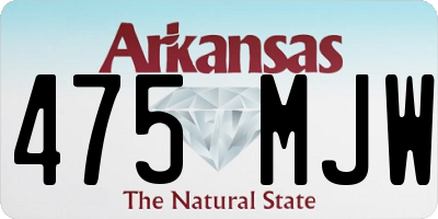 AR license plate 475MJW