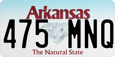 AR license plate 475MNQ