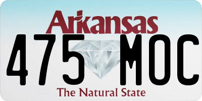 AR license plate 475MOC