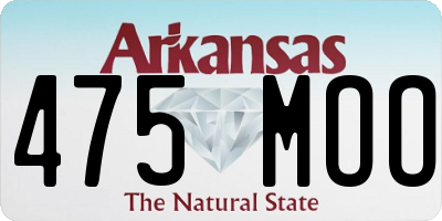 AR license plate 475MOO