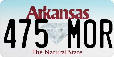 AR license plate 475MOR