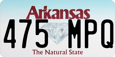AR license plate 475MPQ