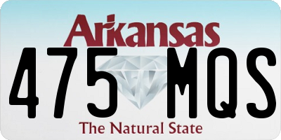AR license plate 475MQS