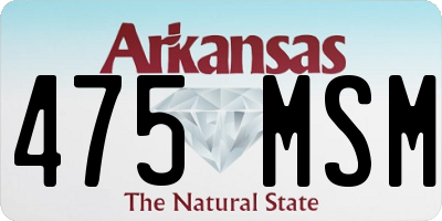 AR license plate 475MSM