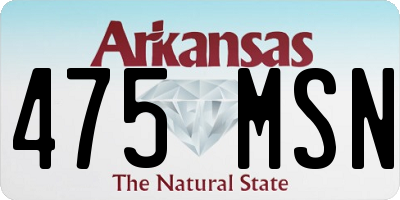 AR license plate 475MSN