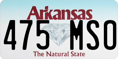 AR license plate 475MSO