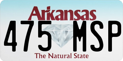 AR license plate 475MSP
