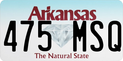 AR license plate 475MSQ