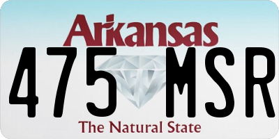AR license plate 475MSR