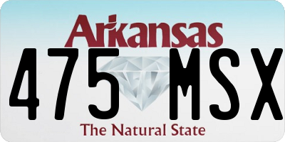 AR license plate 475MSX