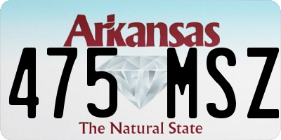 AR license plate 475MSZ