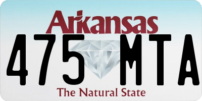 AR license plate 475MTA