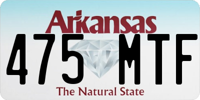AR license plate 475MTF