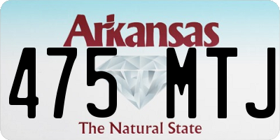 AR license plate 475MTJ