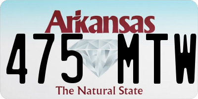 AR license plate 475MTW