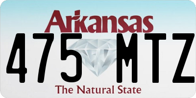 AR license plate 475MTZ