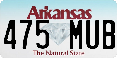 AR license plate 475MUB