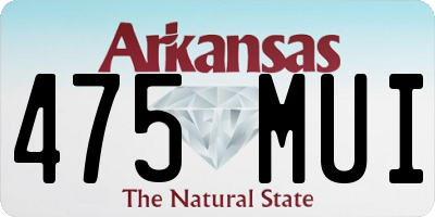 AR license plate 475MUI