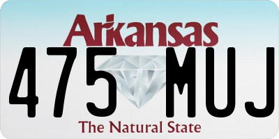 AR license plate 475MUJ