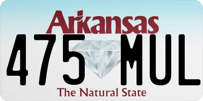 AR license plate 475MUL
