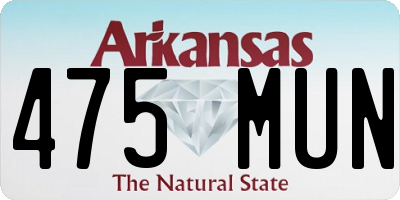 AR license plate 475MUN