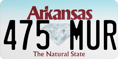 AR license plate 475MUR