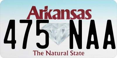 AR license plate 475NAA