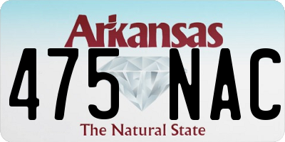 AR license plate 475NAC