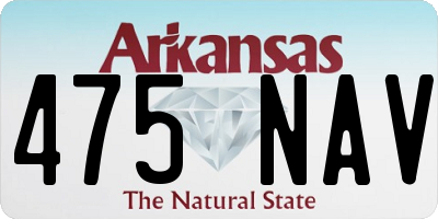AR license plate 475NAV