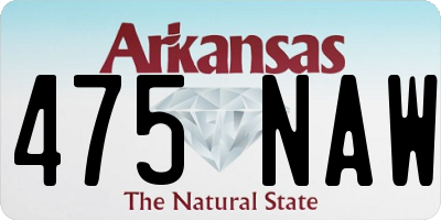 AR license plate 475NAW