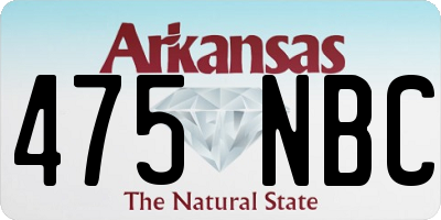 AR license plate 475NBC