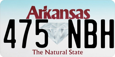 AR license plate 475NBH