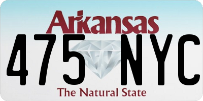 AR license plate 475NYC