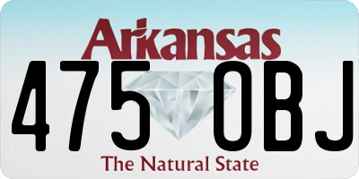 AR license plate 475OBJ