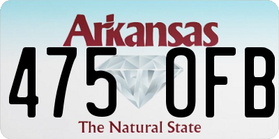 AR license plate 475OFB