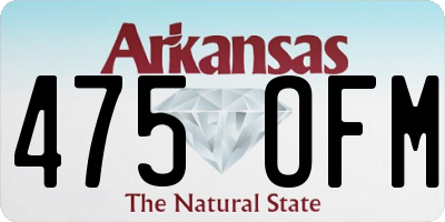 AR license plate 475OFM