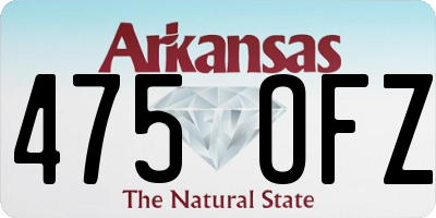 AR license plate 475OFZ