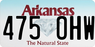 AR license plate 475OHW