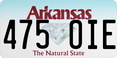 AR license plate 475OIE