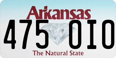 AR license plate 475OIO