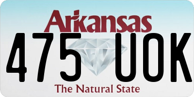 AR license plate 475UOK
