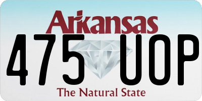 AR license plate 475UOP