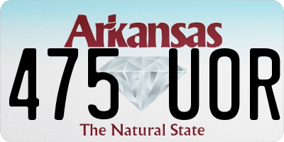 AR license plate 475UOR