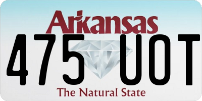 AR license plate 475UOT