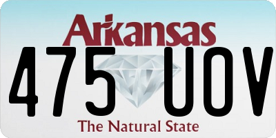 AR license plate 475UOV