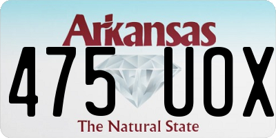 AR license plate 475UOX