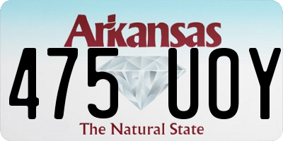 AR license plate 475UOY